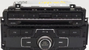 2013-2015 Honda Civic Radio AM FM Cd Player Receiver Replacement P/N:39100-TR3-A314-M1 39100-TS8-L314-M1 Fits 2013 2014 2015 OEM Used Auto Parts - Oemusedautoparts1.com