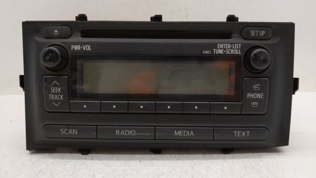 2012-2014 Toyota Prius C Radio AM FM Cd Player Receiver Replacement P/N:86120-52D10 Fits 2012 2013 2014 OEM Used Auto Parts - Oemusedautoparts1.com