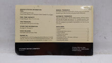 2002 Hyundai Sonata Owners Manual Book Guide OEM Used Auto Parts - Oemusedautoparts1.com