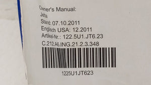 2012 Volkswagen Jetta Owners Manual Book Guide OEM Used Auto Parts