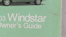 2003 Ford Windstar Owners Manual Book Guide OEM Used Auto Parts