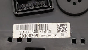 2010 Kia Forte Instrument Cluster Speedometer Gauges P/N:94001-1M021 Fits OEM Used Auto Parts - Oemusedautoparts1.com