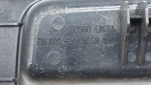 2009 Nissan Versa Passeneger Right Power Window Switch 80960 Em31a