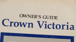 1999 Ford Crown Victoria Owners Manual Book Guide OEM Used Auto Parts - Oemusedautoparts1.com