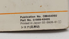 2000 Toyota Sienna Owners Manual Book Guide OEM Used Auto Parts - Oemusedautoparts1.com