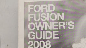 2008 Ford Fusion Owners Manual Book Guide OEM Used Auto Parts