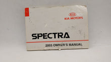 2003 Kia Spectra Owners Manual Book Guide OEM Used Auto Parts - Oemusedautoparts1.com