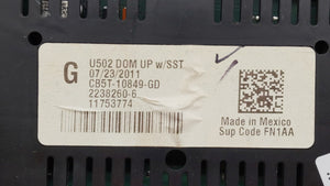 2012 Ford Explorer Instrument Cluster Speedometer Gauges P/N:CB5T-10849-GE CB5T-10849-GD Fits OEM Used Auto Parts - Oemusedautoparts1.com