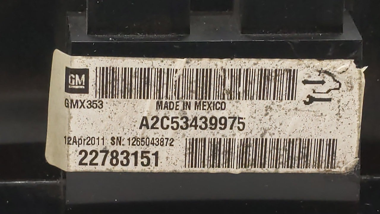 2011-2011 Buick Lacrosse Speedometer Instrument Cluster Gauges 251726 - Oemusedautoparts1.com