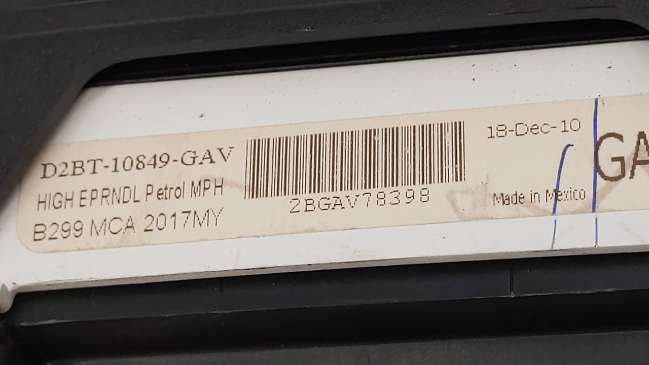 2017-2019 Ford Fiesta Speedometer Instrument Cluster Gauges 251727 - Oemusedautoparts1.com