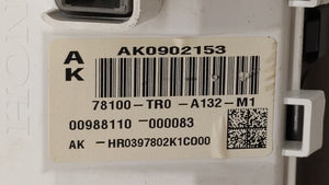 2012-2015 Honda Civic Instrument Cluster Speedometer Gauges P/N:78260-TR0-A132-M1 78200-TR3-A212-M1 Fits 2012 2013 2014 2015 OEM Used Auto Parts - Oemusedautoparts1.com
