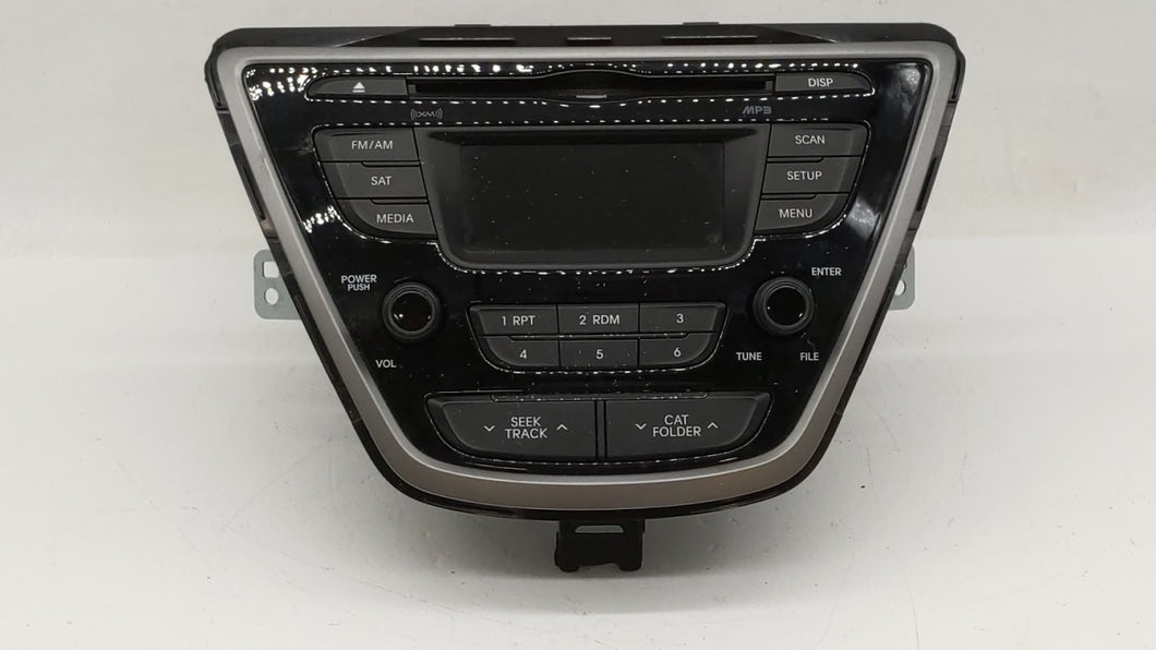 2014-2016 Hyundai Elantra Radio AM FM Cd Player Receiver Replacement P/N:961703X156GU 96170-3X156GU Fits 2014 2015 2016 OEM Used Auto Parts - Oemusedautoparts1.com