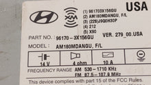 2014-2016 Hyundai Elantra Radio AM FM Cd Player Receiver Replacement P/N:961703X156GU 96170-3X156GU Fits 2014 2015 2016 OEM Used Auto Parts - Oemusedautoparts1.com