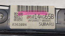 2009 Subaru Legacy Instrument Cluster Speedometer Gauges P/N:85014AG65B Fits OEM Used Auto Parts - Oemusedautoparts1.com