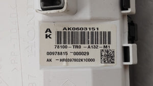 2012-2015 Honda Civic Instrument Cluster Speedometer Gauges P/N:78260-TR0-A132-M1 78200-TR3-A212-M1 Fits 2012 2013 2014 2015 OEM Used Auto Parts - Oemusedautoparts1.com