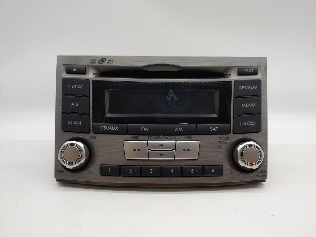 2012-2014 Subaru Legacy Radio AM FM Cd Player Receiver Replacement P/N:86201AJ65A 86201AJ61A Fits 2012 2013 2014 OEM Used Auto Parts - Oemusedautoparts1.com