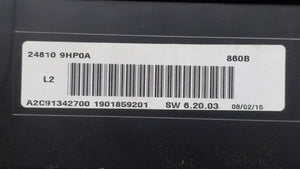 2015 Nissan Altima Instrument Cluster Speedometer Gauges P/N:24810 9HP0A B4 24810 9HP0A Fits OEM Used Auto Parts - Oemusedautoparts1.com