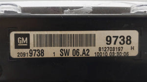 2010 Chevrolet Equinox Instrument Cluster Speedometer Gauges P/N:20919738 20903929 Fits OEM Used Auto Parts - Oemusedautoparts1.com