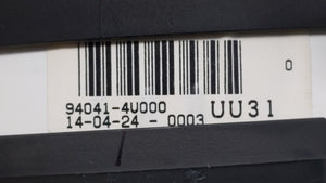 2014-2016 Kia Optima Instrument Cluster Speedometer Gauges P/N:94041-4V000 94041-4U000 Fits 2014 2015 2016 OEM Used Auto Parts - Oemusedautoparts1.com