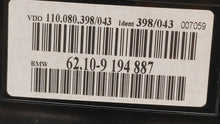 2008-2010 Bmw 535i Instrument Cluster Speedometer Gauges P/N:9 153 753 62.10-9 194 887 Fits 2008 2009 2010 OEM Used Auto Parts - Oemusedautoparts1.com