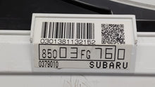 2010-2011 Subaru Impreza Velocímetro Instrumento Cluster Indicadores 85003fg760 261258