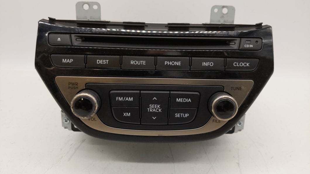 2013-2015 Hyundai Genesis Radio AM FM Cd Player Receiver Replacement P/N:96560-2M770YHG 965602M770YHG Fits 2013 2014 2015 OEM Used Auto Parts - Oemusedautoparts1.com