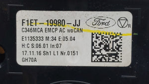 2015-2018 Ford Focus Climate Control Module Temperature AC/Heater Replacement P/N:F1ET-19980-LJ F1ET-19980-JF Fits OEM Used Auto Parts - Oemusedautoparts1.com