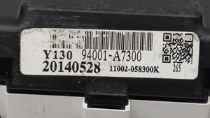 2014-2016 Kia Forte Instrument Cluster Speedometer Gauges P/N:94021-A300 94001-A7300 Fits 2014 2015 2016 OEM Used Auto Parts - Oemusedautoparts1.com