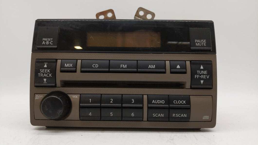 2005-2006 Nissan Altima Radio AM FM Cd Player Receiver Replacement P/N:28185 ZB10A 28185 ZB001 Fits 2005 2006 OEM Used Auto Parts - Oemusedautoparts1.com