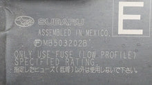 2010-2014 Subaru Legacy Fusebox Fuse Box Panel Relay Module P/N:MB102801B MB503202B Fits 2010 2011 2012 2013 2014 OEM Used Auto Parts - Oemusedautoparts1.com