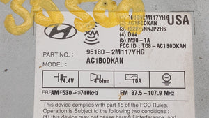 2013 Hyundai Genesis Radio AM FM Cd Player Receiver Replacement P/N:96180-2M117YHG Fits OEM Used Auto Parts - Oemusedautoparts1.com