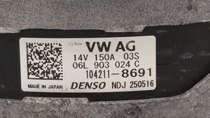 2017-2020 Audi A4 Quattro Alternator Replacement Generator Charging Assembly Engine OEM P/N:104211-8691 06L 903 024 C Fits OEM Used Auto Parts