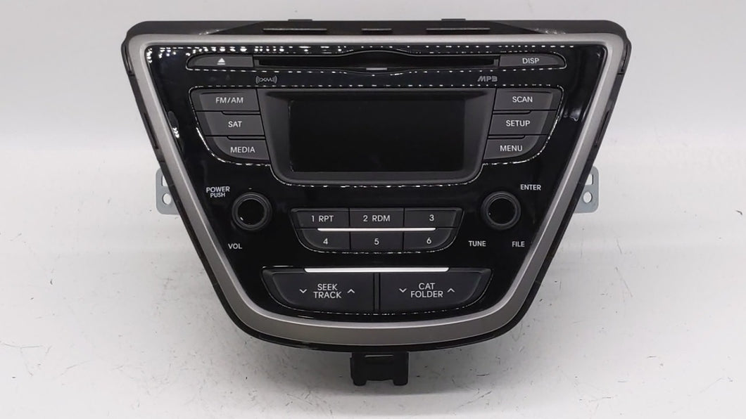 2014-2016 Hyundai Elantra Radio AM FM Cd Player Receiver Replacement P/N:961703X156GU 96170-3X156GU Fits 2014 2015 2016 OEM Used Auto Parts - Oemusedautoparts1.com