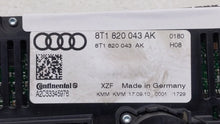 2009-2012 Audi Q5 Climate Control Module Temperature AC/Heater Replacement P/N:8T1 820 043 AK 8T1 820 043 AL Fits OEM Used Auto Parts - Oemusedautoparts1.com