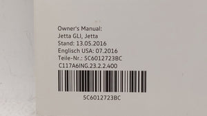 2017 Volkswagen Jetta Owners Manual Book Guide OEM Used Auto Parts