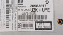 2011-2012 Buick Regal Radio AM FM Cd Player Receiver Replacement P/N:20983517 20907419 Fits 2010 2011 2012 OEM Used Auto Parts - Oemusedautoparts1.com