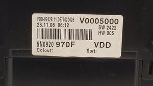 2009 Volkswagen Tiguan Instrument Cluster Speedometer Gauges P/N:5N0920970F 5N0920970E Fits OEM Used Auto Parts - Oemusedautoparts1.com