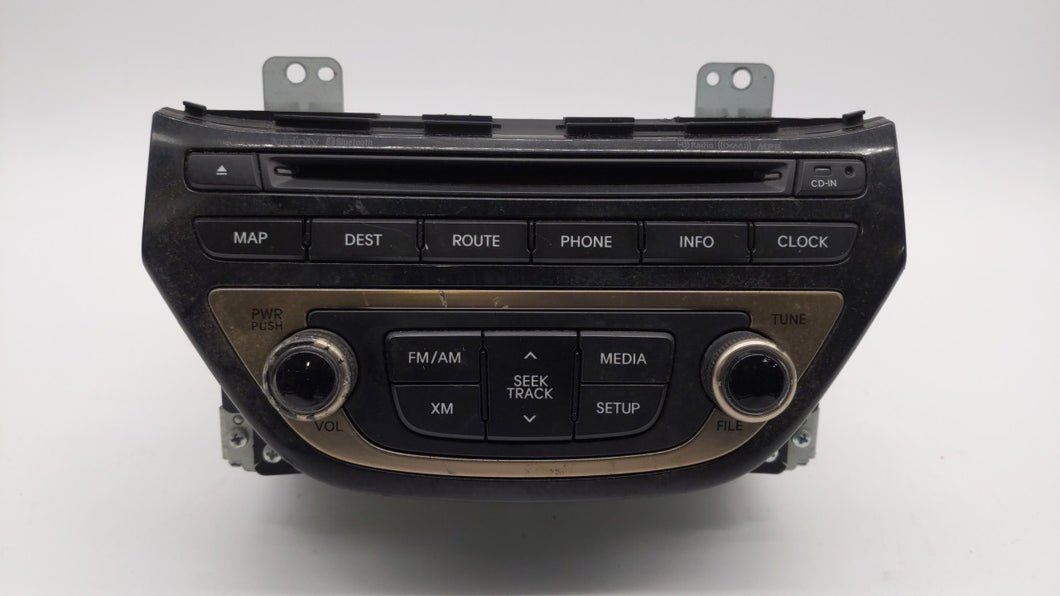 2013-2015 Hyundai Genesis Radio AM FM Cd Player Receiver Replacement P/N:96560-2M770YHG 965602M770YHG Fits 2013 2014 2015 OEM Used Auto Parts - Oemusedautoparts1.com