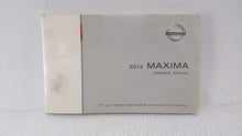 2012 Nissan Maxima Owners Manual Book Guide OEM Used Auto Parts