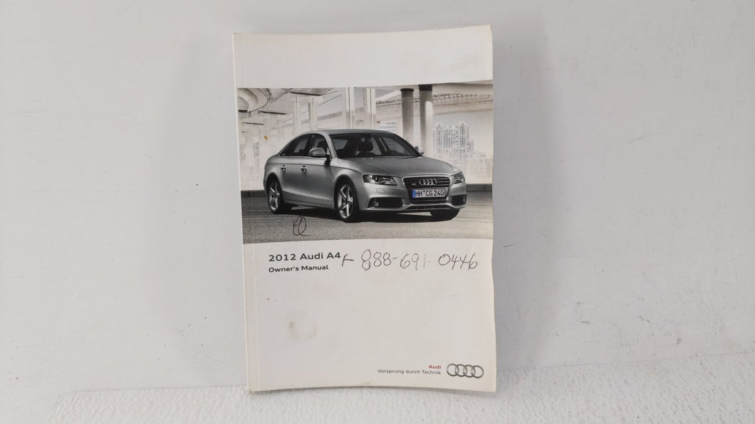 2012 Audi A4 Owners Manual Book Guide OEM Used Auto Parts