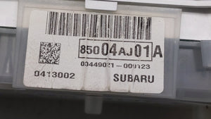 2013-2014 Subaru Legacy Instrument Cluster Speedometer Gauges P/N:85004AJ01A Fits 2013 2014 OEM Used Auto Parts - Oemusedautoparts1.com