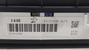 2009 Cadillac Srx Instrument Cluster Speedometer Gauges P/N:25810140 25961448 Fits 2008 OEM Used Auto Parts - Oemusedautoparts1.com