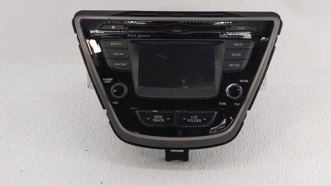 2014-2016 Hyundai Elantra Radio AM FM Cd Player Receiver Replacement P/N:96180-3X165 96180-3X165GU Fits 2014 2015 2016 OEM Used Auto Parts - Oemusedautoparts1.com