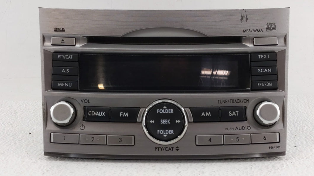 2010-2012 Subaru Legacy Radio AM FM Cd Player Receiver Replacement P/N:86201AJ64A Fits 2010 2011 2012 OEM Used Auto Parts - Oemusedautoparts1.com