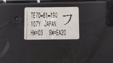 2010-2014 Mazda Cx-9 Climate Control Module Temperature AC/Heater Replacement P/N:TE70-61-190 Fits 2010 2011 2012 2013 2014 OEM Used Auto Parts - Oemusedautoparts1.com