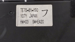 2010-2014 Mazda Cx-9 Climate Control Module Temperature AC/Heater Replacement P/N:TE70-61-190 Fits 2010 2011 2012 2013 2014 OEM Used Auto Parts - Oemusedautoparts1.com