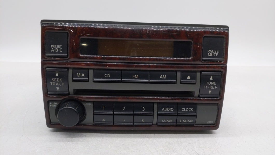 2005-2006 Nissan Altima Radio AM FM Cd Player Receiver Replacement P/N:28185 ZB10A 28185 ZB001 Fits 2005 2006 OEM Used Auto Parts - Oemusedautoparts1.com