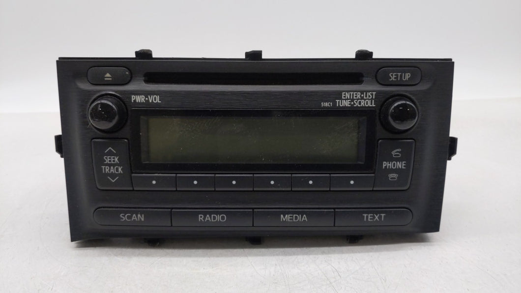 2012-2014 Toyota Prius C Radio AM FM Cd Player Receiver Replacement P/N:86120-52D10 Fits 2012 2013 2014 OEM Used Auto Parts - Oemusedautoparts1.com