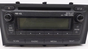 2012-2014 Toyota Prius C Radio AM FM Cd Player Receiver Replacement P/N:86120-52D10 Fits 2012 2013 2014 OEM Used Auto Parts - Oemusedautoparts1.com