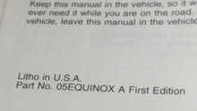 2005 Chevrolet Equinox Owners Manual Book Guide OEM Used Auto Parts